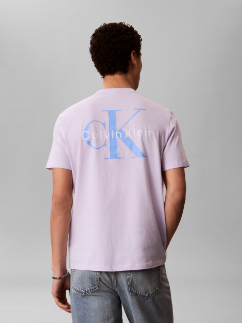 Mov Tricou Cu Imprimeu Pe Spate  Barbati
