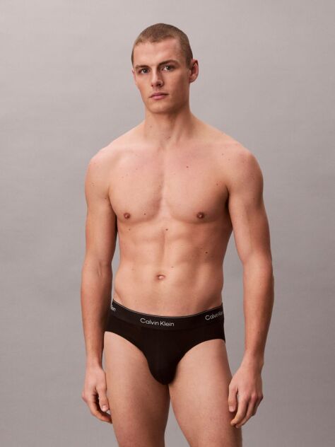 Negru Set 3 Slipuri – Icon Cotton Stretch  Barbati