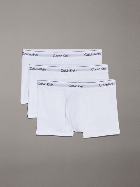 Alb Set 3 Boxeri Scurti - Icon Cotton Stretch  Barbati