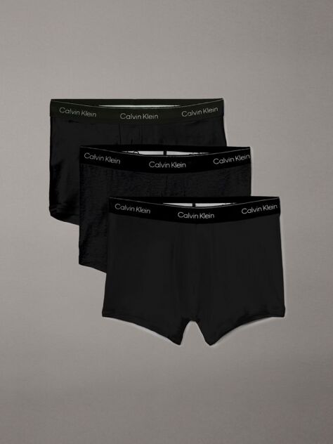 Negru Set 3 Boxeri Scurti - Icon Cotton Stretch  Barbati