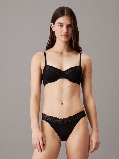 Negru Sutien Demi T-shirt – CK Attraction  Femei