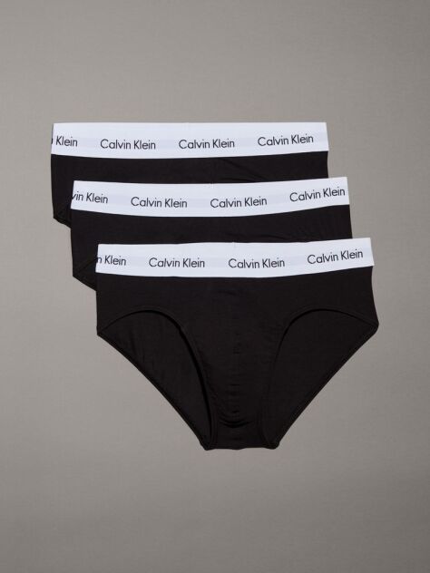 Negru Set De 3 Slipuri - Cotton Stretch  Barbati