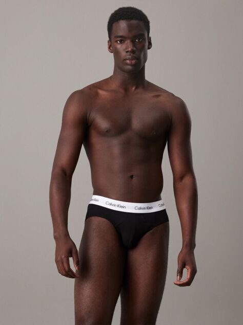 Negru Set De 3 Slipuri - Cotton Stretch  Barbati