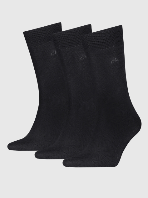 Negru Set 3 Perechi Sosete Clasice  Barbati