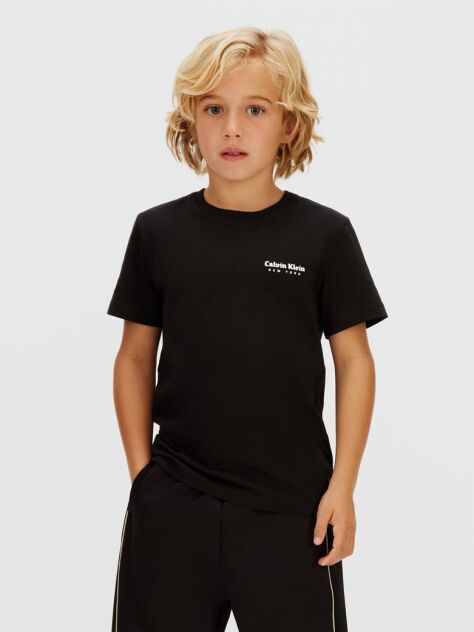 Negru Tricou Din Bumbac Jersey  Baieti