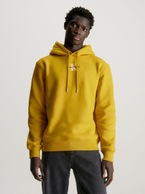 Yellow Monogram Hoodie  Men