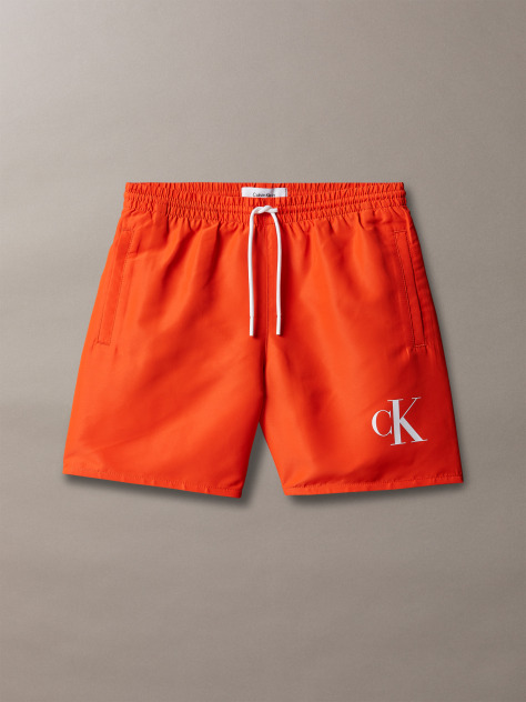 Rosu Pantaloni Scurti De Baie Pentru Baieti - CK Monogram  Baieti