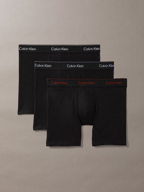 Negru Set 3 Boxeri Tip Slip – Icon Cotton Stretch  Barbati