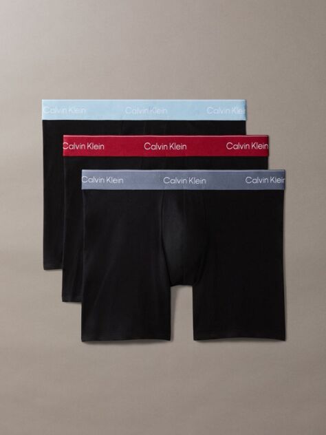 Negru Set 3 Boxeri Tip Slip – Icon Cotton Stretch  Barbati