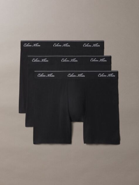 Negru Set De 3 Perechi De Boxeri - Icon Cotton Stretch  Barbati