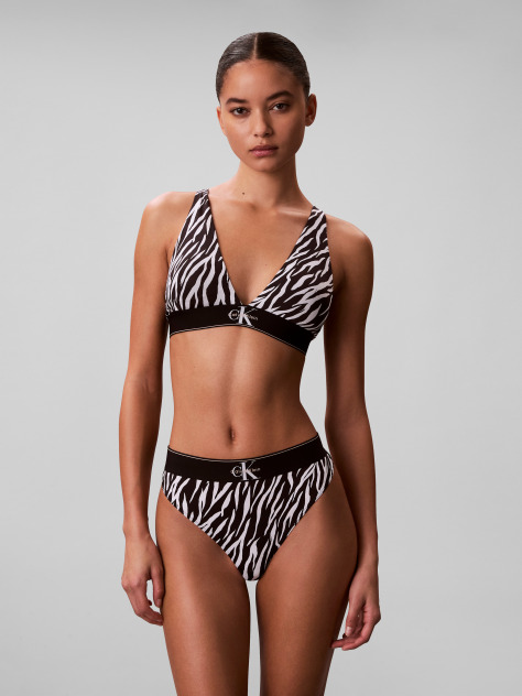 Multi Sutien Bralette Triunghi - Monograma Grafica Din Microfibra  Femei