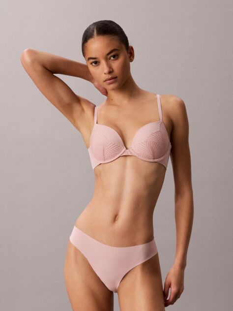 Roz Sutien Push-Up Cu Decolteu Adanc - Perfectly Fit Lace  Femei