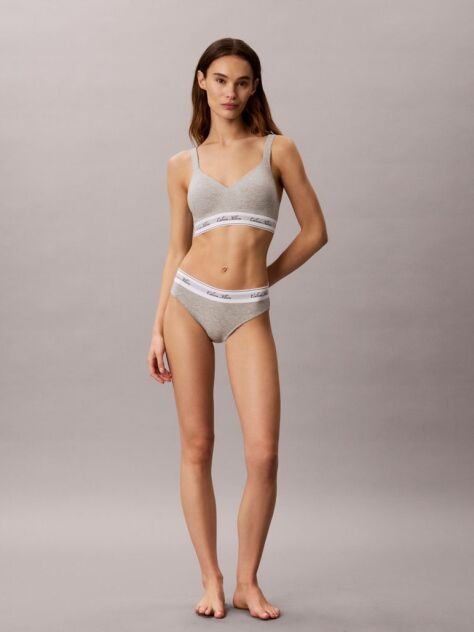 Gri Sutien Bralette Cu Efect De Ridicare – Icon Cotton Script  Femei