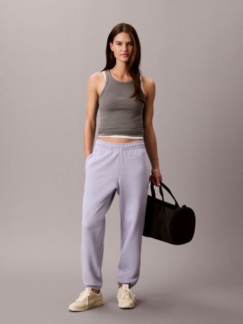 Purple Cotton Terry Monogram Joggers  Women