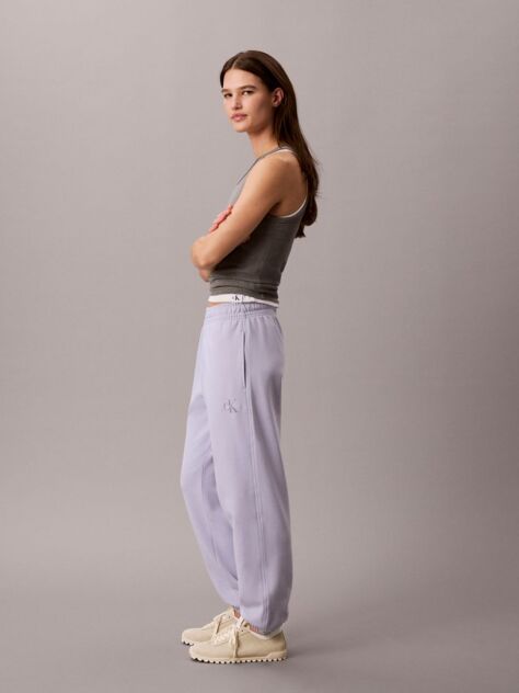 Purple Cotton Terry Monogram Joggers  Women