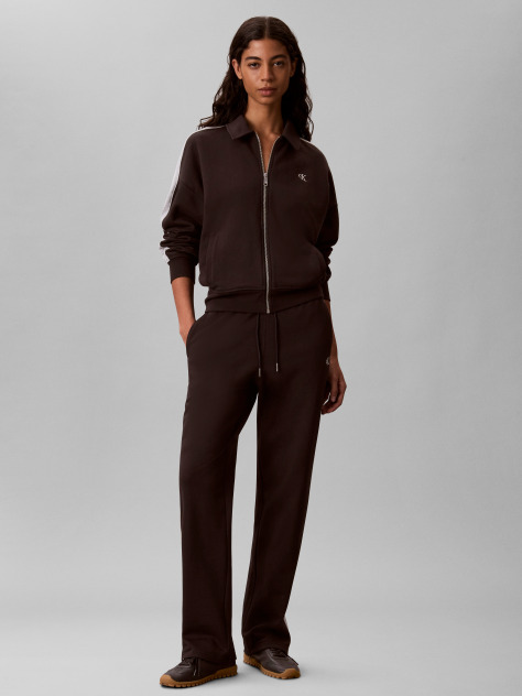 Negru Pantaloni Jogger Din Terry Cu Design Color Block Si Snur  Femei