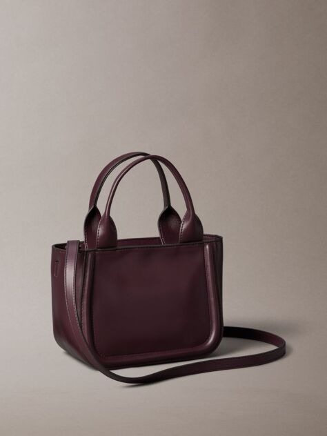 Rosu Geanta Tote Mica Cu Logo Monogram Embosat  Femei