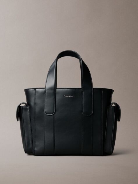 Negru Geanta Tote Mica Cu Logo Jacquard  Femei