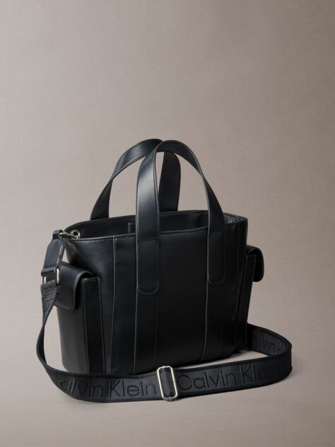 Negru Geanta Tote Mica Cu Logo Jacquard  Femei