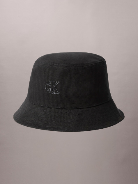 Negru Palarie Tip Bucket Din Canvas Cu Logo Semnatura  Femei