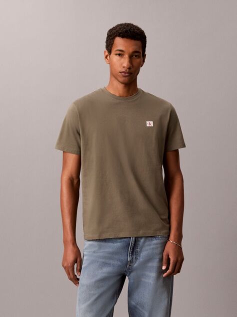 Green Cotton Badge T-shirt  Men