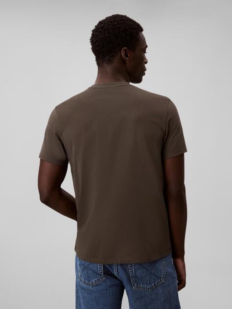 Gri Tricou Clasic Cu Maneci Scurta Si Monograma  Barbati