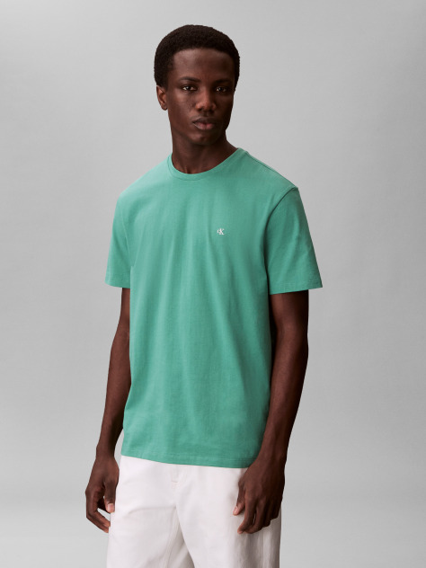 Verde Tricou Clasic Cu Maneci Scurta Si Monograma  Barbati