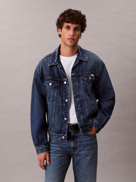 Denim Jacheta Denim Trucker Anii '90  Barbati