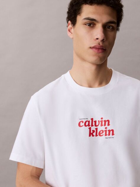 White Relaxed Logo T-shirt  Men
