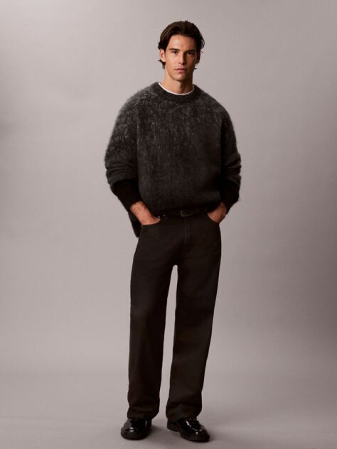 Pink Merino Wool Blend Ombre Jumper  Men