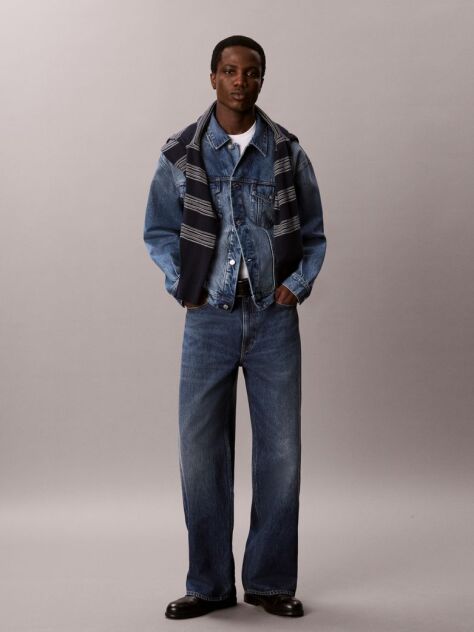Denim Blugi Cu Croiala Baggy  Barbati