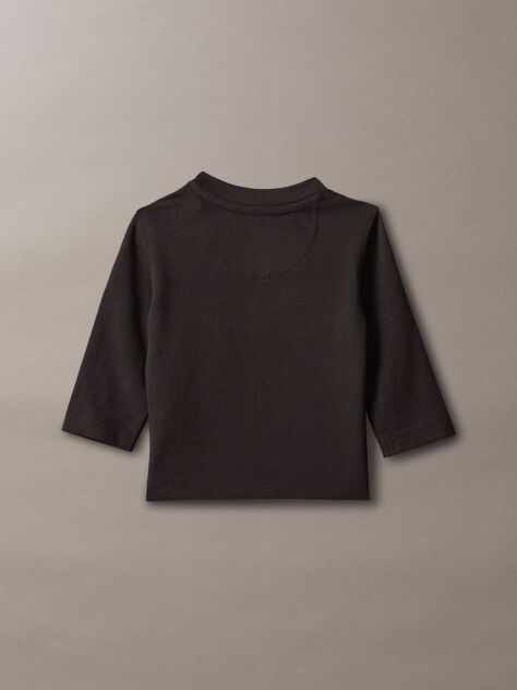 Negru Tricou Cu Maneca Lunga Si Logo Pentru Nou-Nascuti  Nou-nascuti