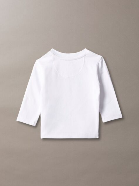 Alb Tricou Cu Maneca Lunga Si Logo Pentru Nou-Nascuti  Nou-nascuti