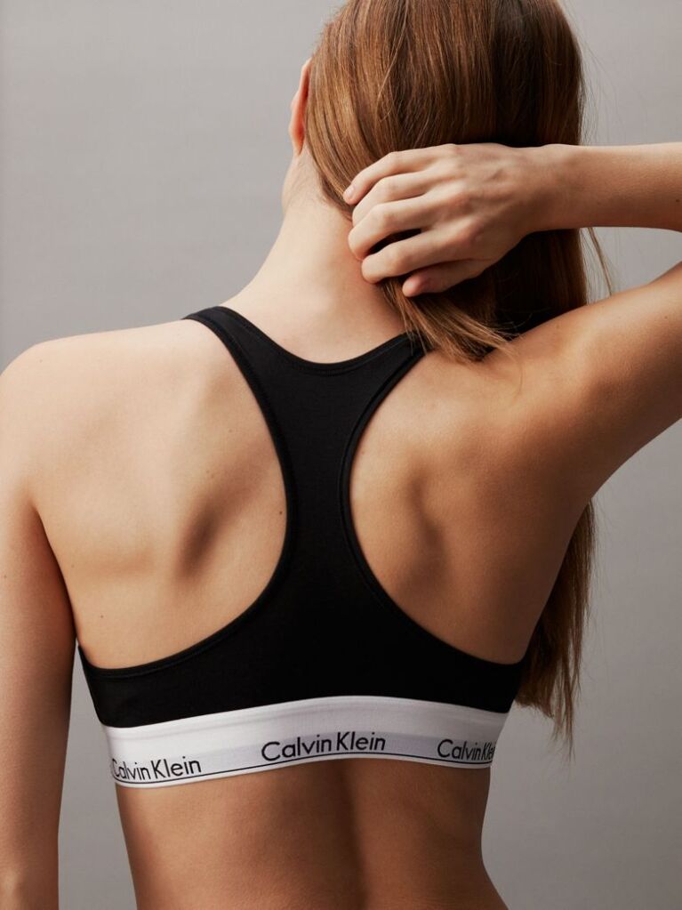 Negru Bralette - Icon Cotton Modal  Femei
