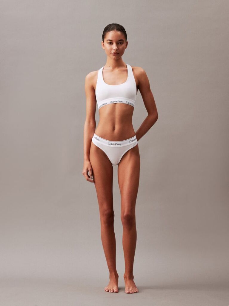 Alb Bralette - Icon Cotton Modal  Femei