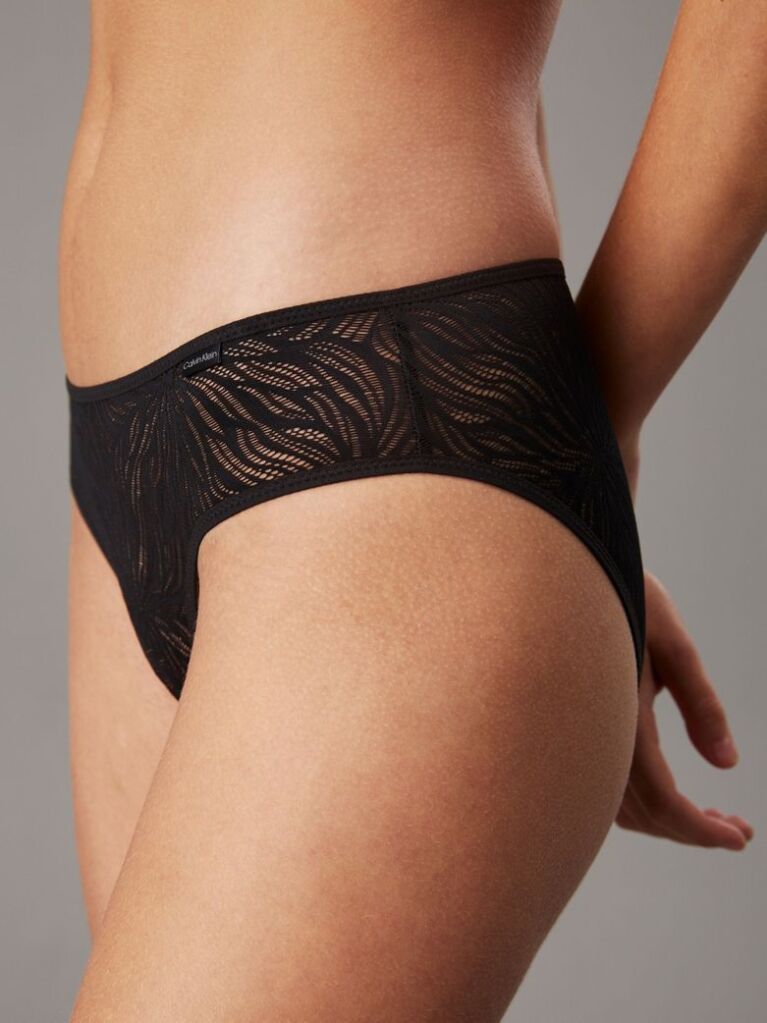 Negru Chiloti Stil Bikini - Sheer Marquisette  Femei