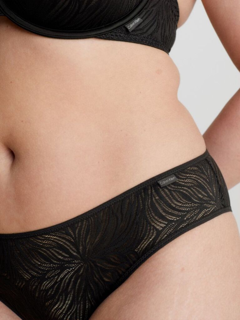 Negru Chiloti Stil Bikini - Sheer Marquisette  Femei
