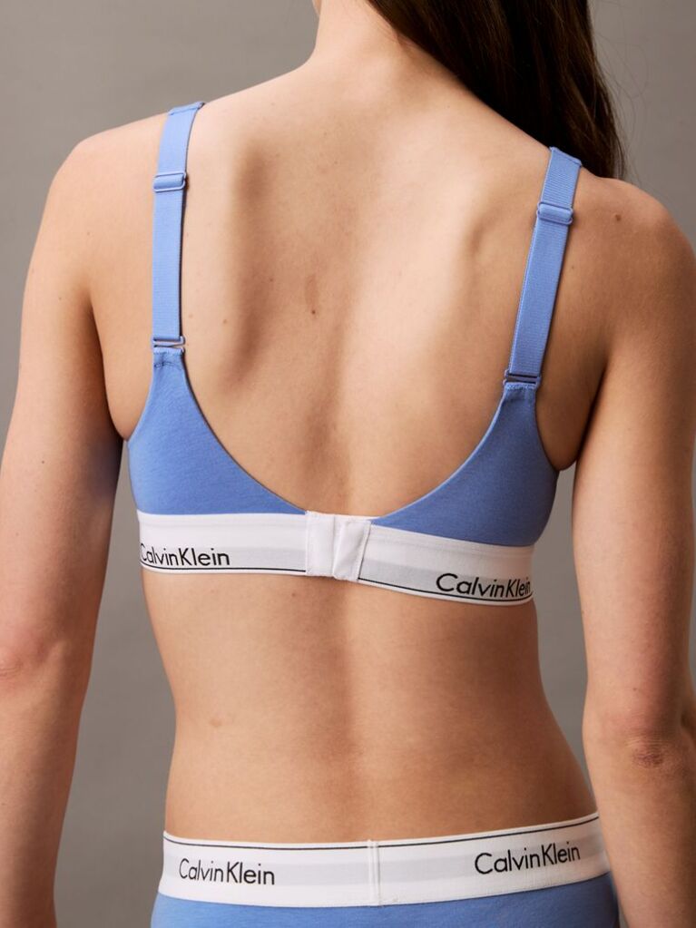 Albastru Bralette Cu Efect Lift - Icon Cotton Modal  Femei
