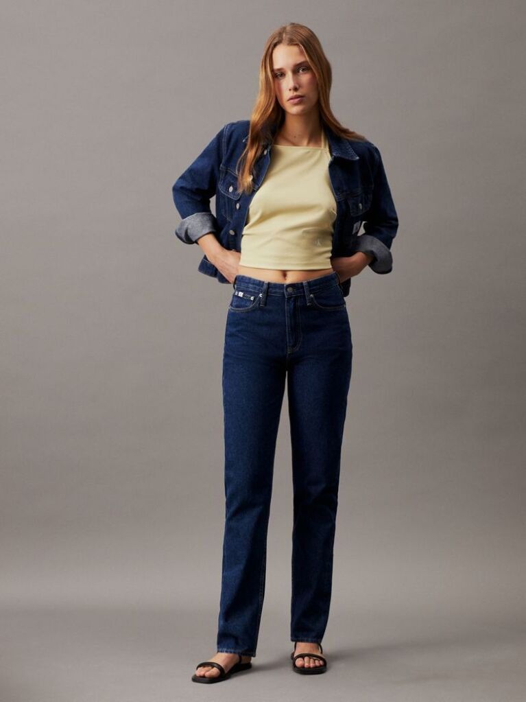 Denim Blugi Autentici Drepti Cu Croiala Slim  Femei