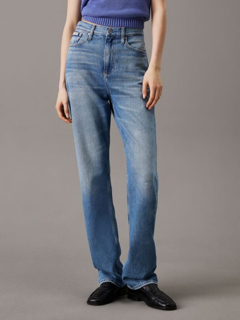 Denim Blugi Drepti Cu Talie Inalta  Femei