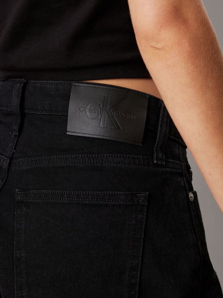 Negru Pantaloni Scurti Denim Stil Mom  Femei