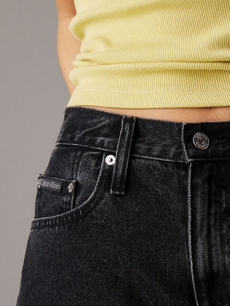 Negru Pantaloni Scurti Denim Stil Bermuda  Femei