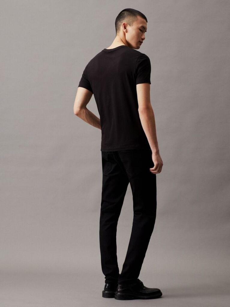 Black Slim Monogram Pocket T-Shirt  Men