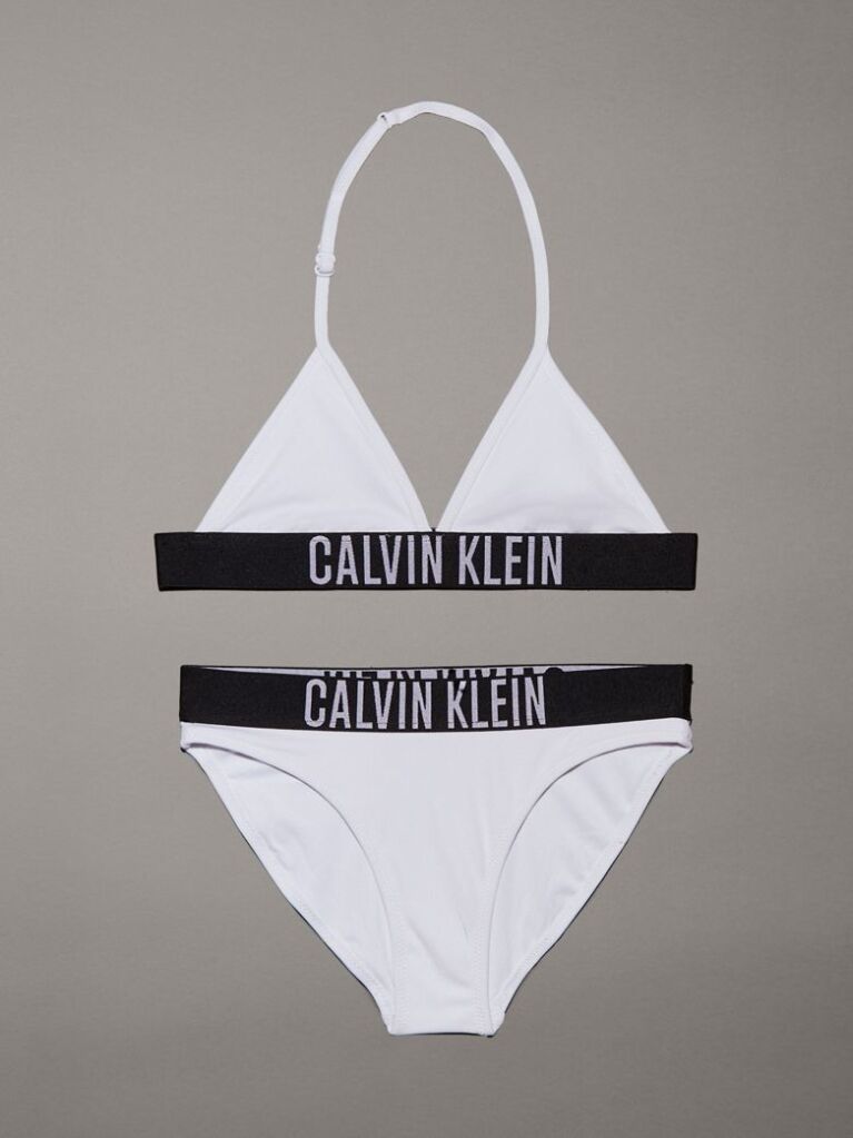 Alb Set Bikini Triunghi Pentru Fete - Intense Power  Fete