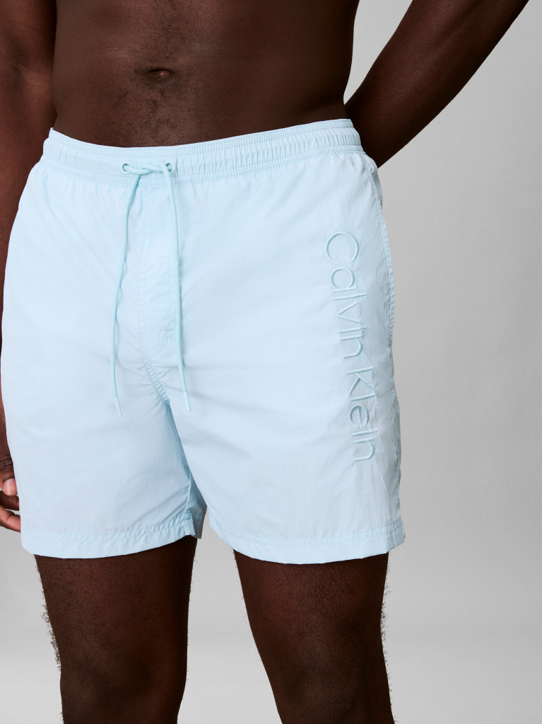 Albastru Pantaloni Scurti De Baie Medii Cu Snur - CK Tech  Barbati