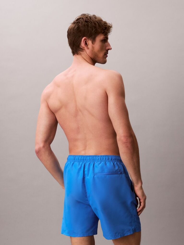 Albastru Pantaloni Scurti De Baie Medii Cu Snur - Intense Power  Barbati