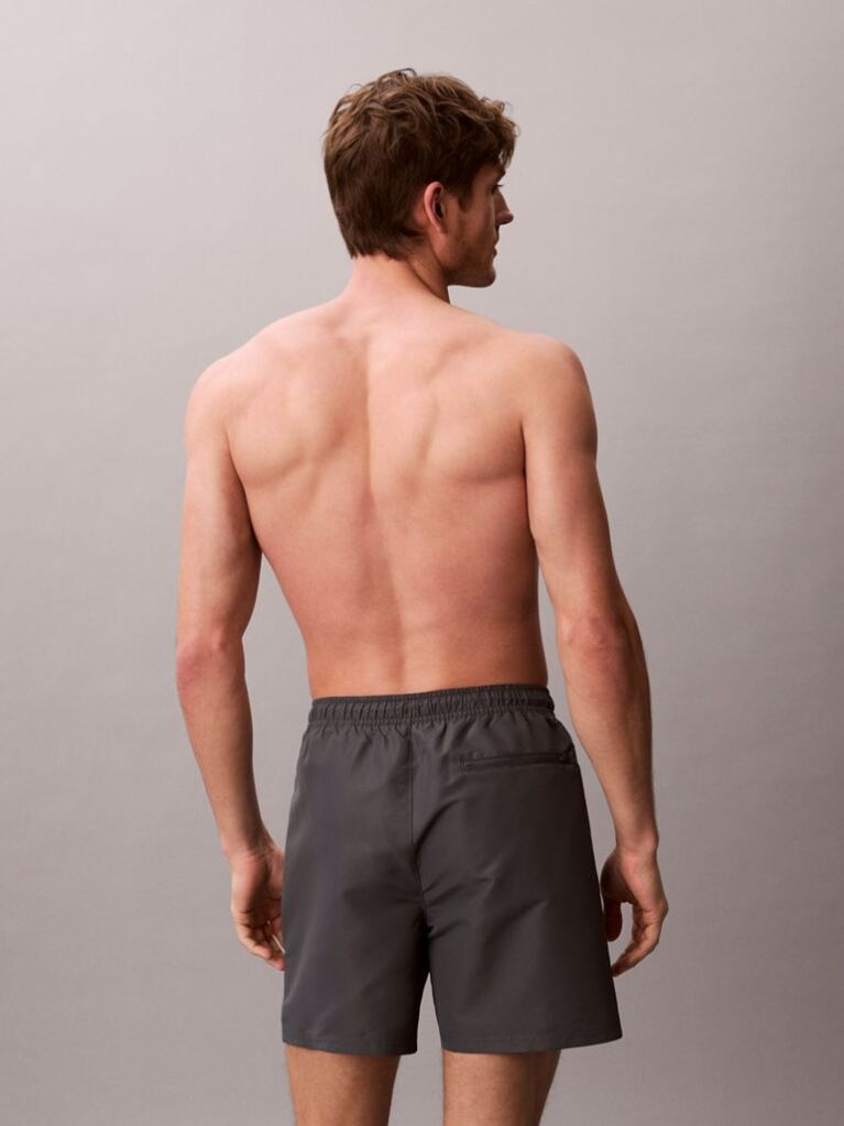 Gri Pantaloni Scurti De Baie Medii Cu Snur - Intense Power  Barbati