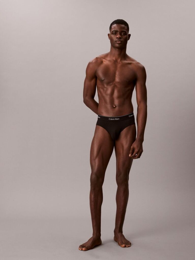 Black 3 Pack Briefs - Icon Cotton Stretch  Men