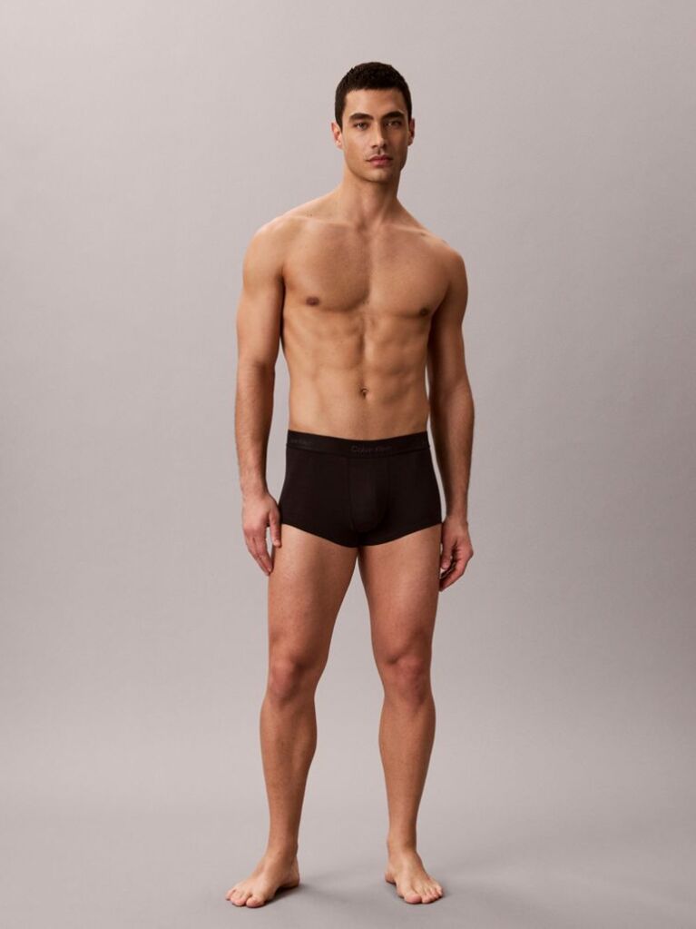 Negru Set 3 Boxeri Cu Talie Joasa – Icon Cotton Stretch  Barbati