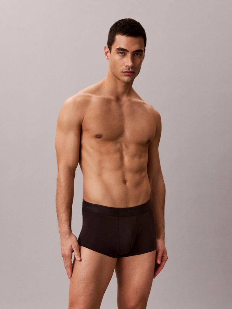 Negru Set 3 Boxeri Cu Talie Joasa – Icon Cotton Stretch  Barbati